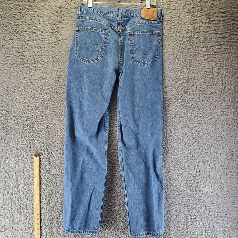 Levis Jeans Mens 34x34 Blue 550 Relaxed Fit Denim Classic Straight Leg